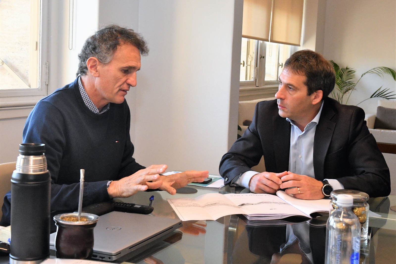 Luque con Katopodis tras la rotura en dos de la Ruta N° 3: “Le pedimos la obra del viaducto y acordamos la ejecución del pie de talud para recomponer el tránsito en forma transitoria”