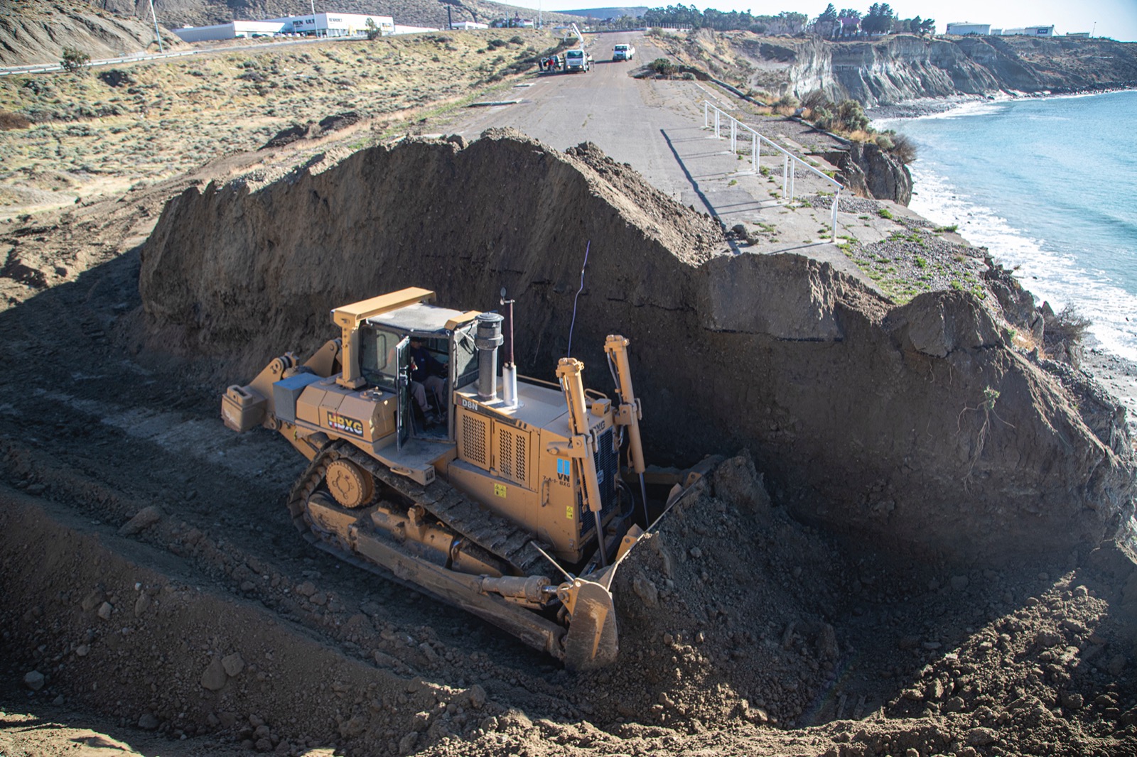 Vialidad Nacional continúa trabajando en la reparación de la Ruta Nacional 3 en Comodoro Rivadavia