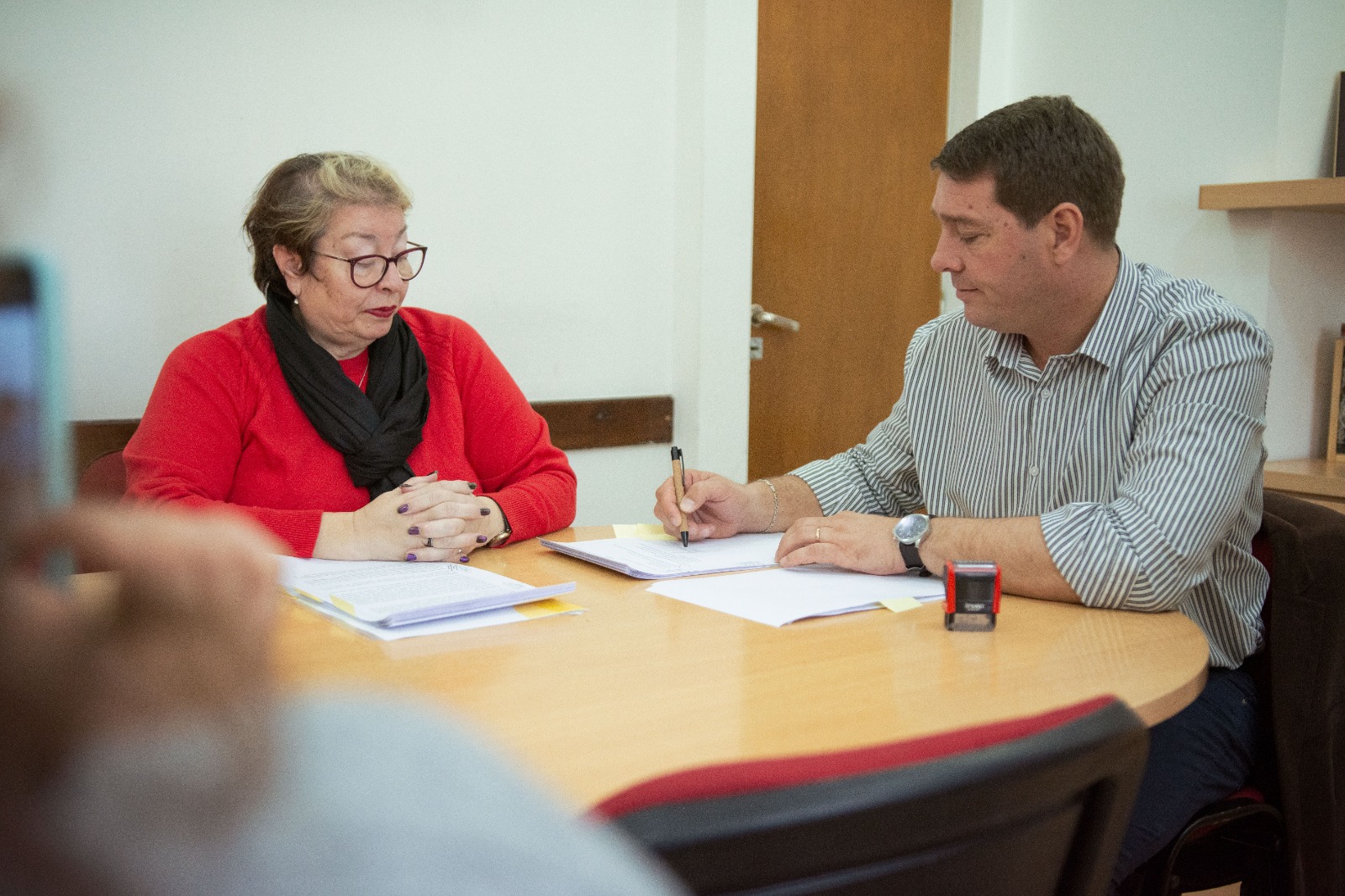 Biss y Monasterolo firmaron convenio para avanzar en el proyecto de Agentes Promotores de la Salud