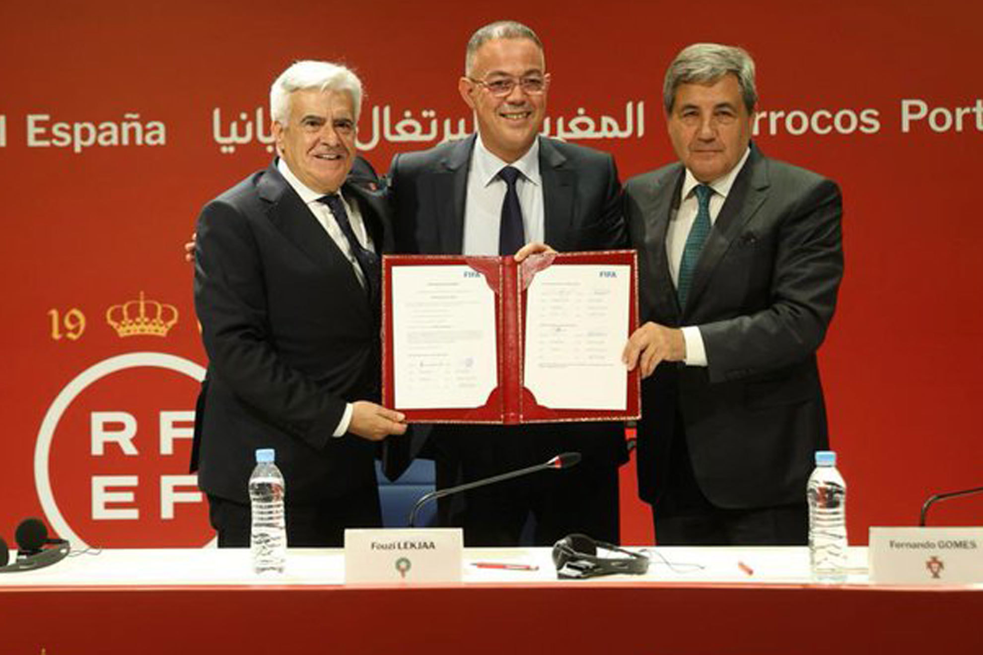 Marruecos, España y Portugal firmaron un acuerdo por sus candidaturas para el Mundial 2030