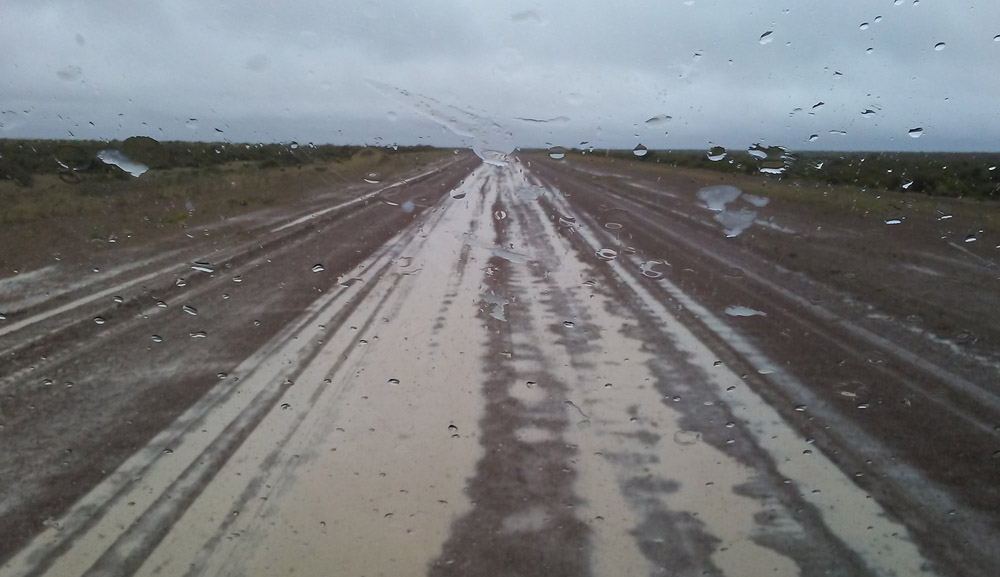 Por las lluvias, la zona de la Meseta quedó fuertemente afectada y hay rutas con tránsito interrumpido