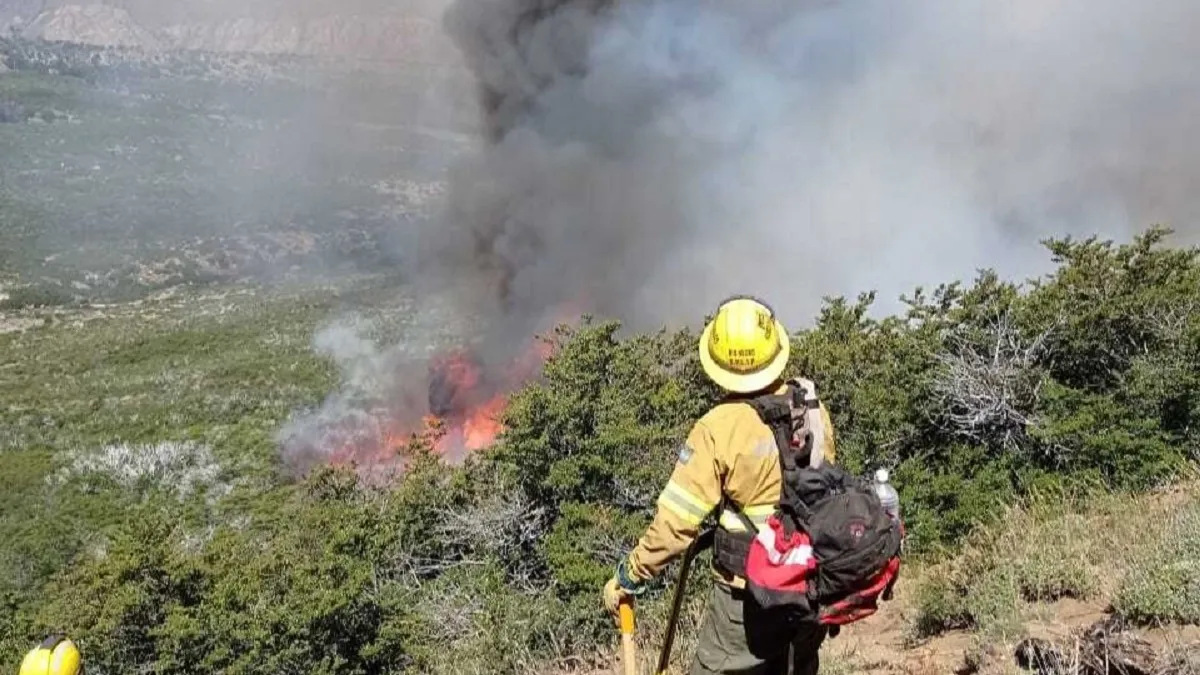 El Bolsón: Brigadistas lograron contener un incendio a orillas del Río Chubut