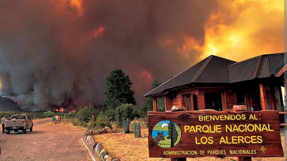 Los incendios en el Parque Nacional Los Alerces no bajan su intensidad y ya destruyeron 2.835 hectáreas