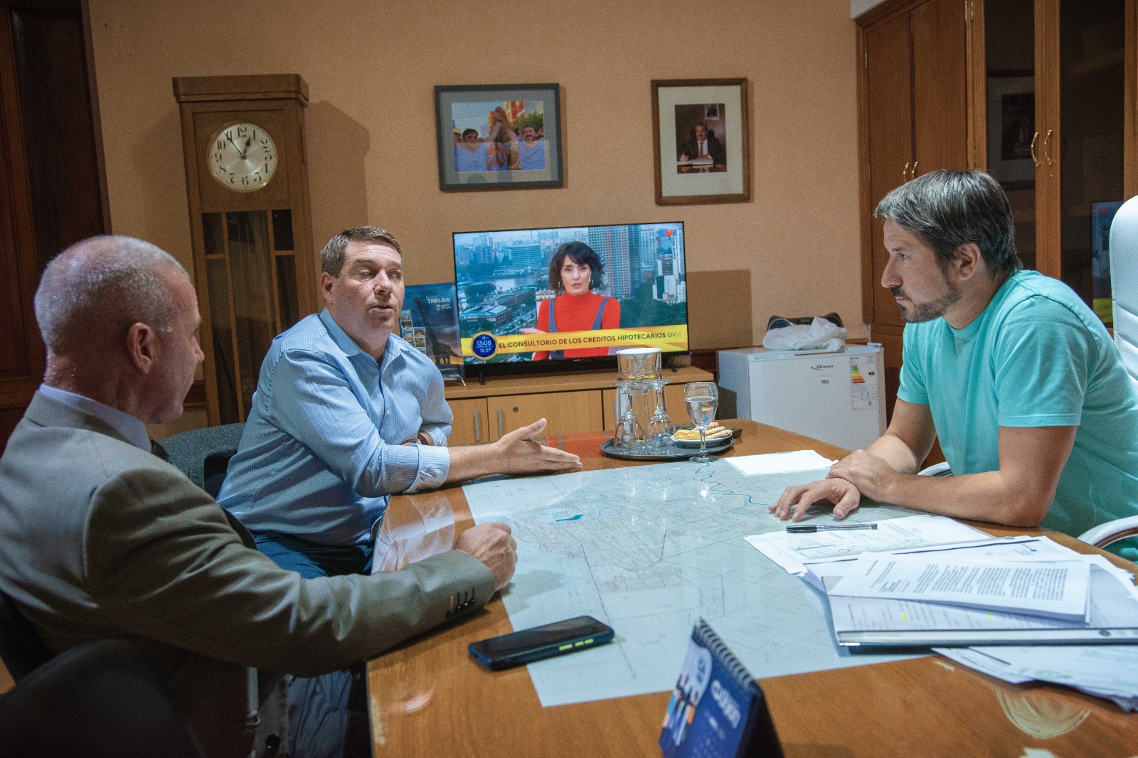 Biss se reunió con Merino y James por el proyecto de ampliación de ejido