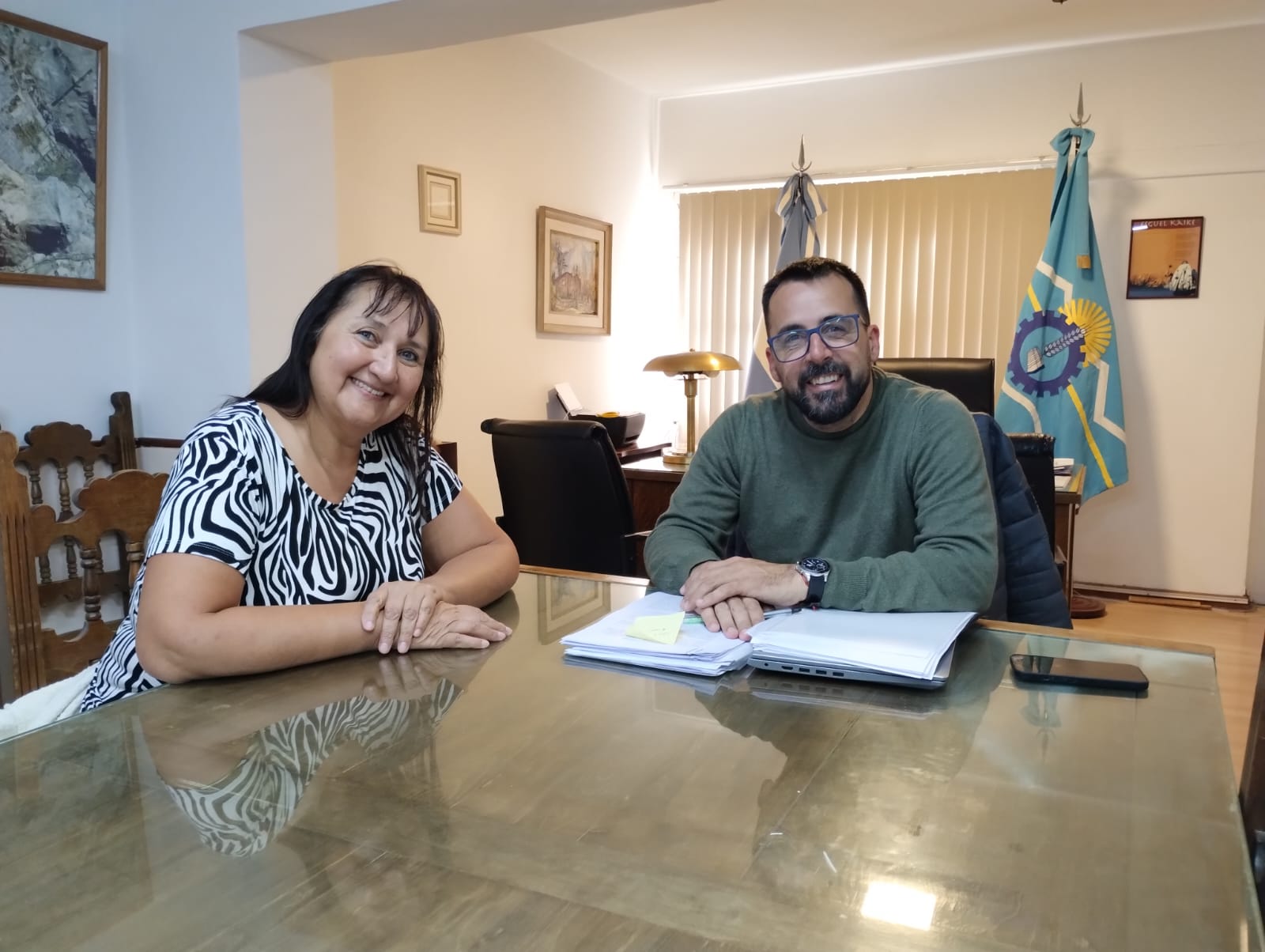 Taccetta recibió a la diputada opositora Arbilla y conversaron sobre las diferentes obras que se están llevando a cabo en la ciudad