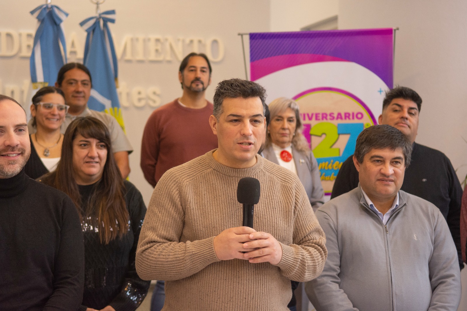 Sarmiento celebró sus 127 años sin actividades por el temporal de nieve y Balochi emitió un mensaje en las redes