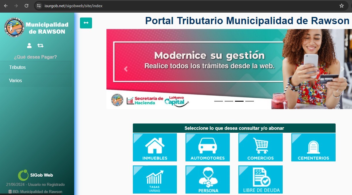 Modernización en Rawson: El libre deuda municipal ahora se entregará en 24 horas y se podrá gestionar en modo virtual