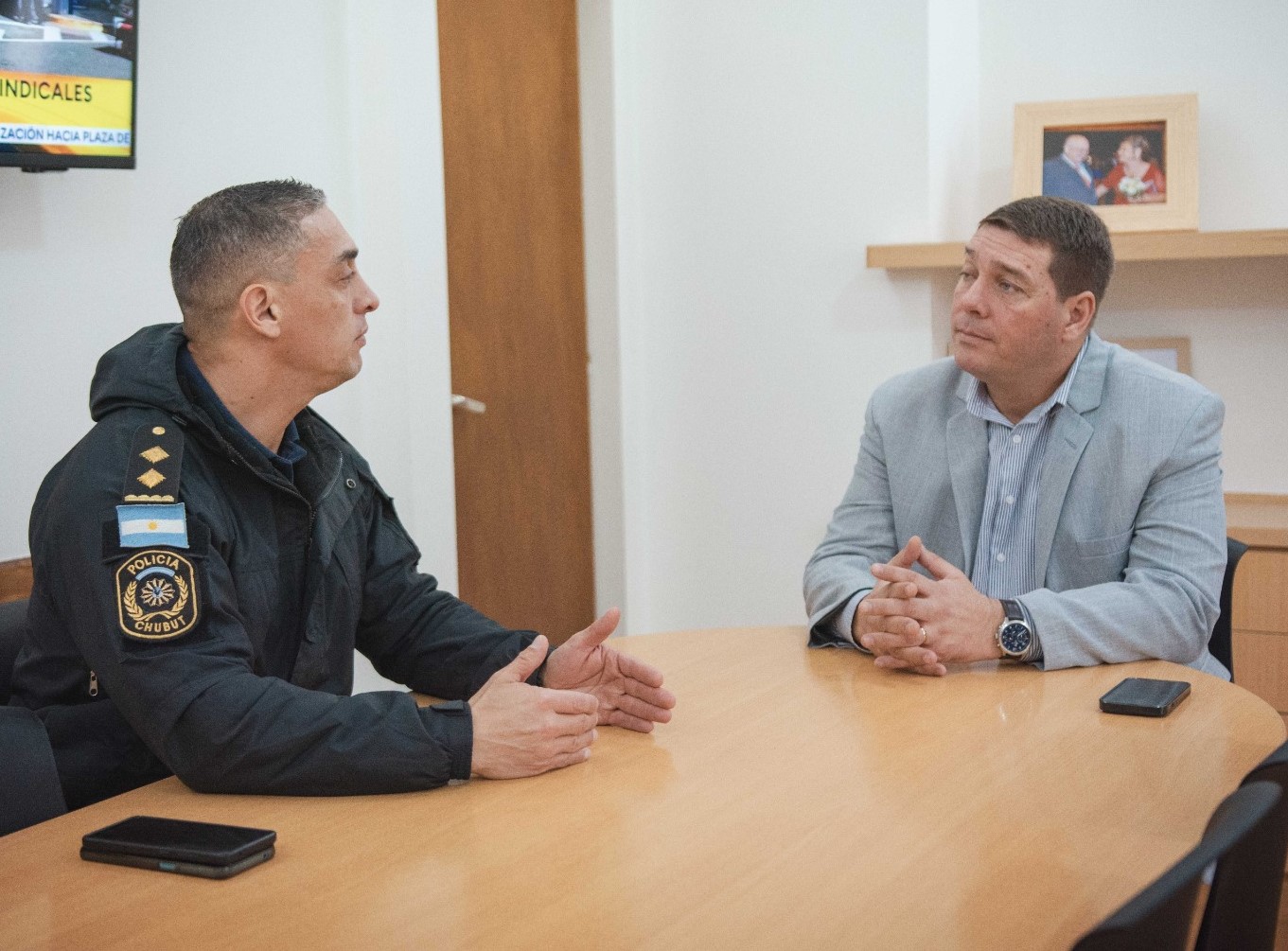 Biss y el Jefe de la Comisaría de Playa Unión articulan acciones para la temporada de verano