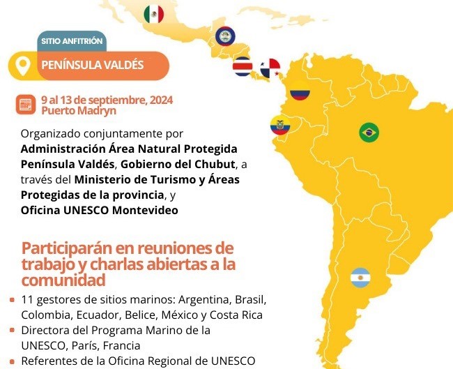 Chubut recibirá a referentes de Latinoamérica, el Caribe y la UNESCO al ser sede de un encuentro de conservación
