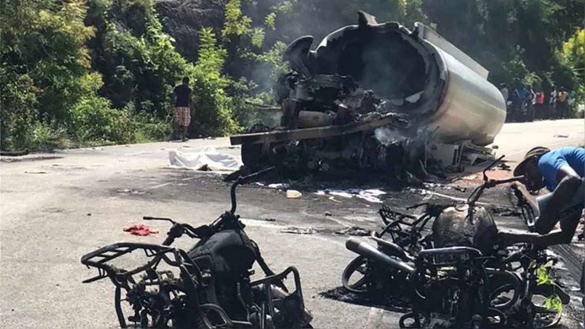 Explotó un camión cisterna en Haití y hay Al menos 24 personas muertas y otras 40 resultaron heridas