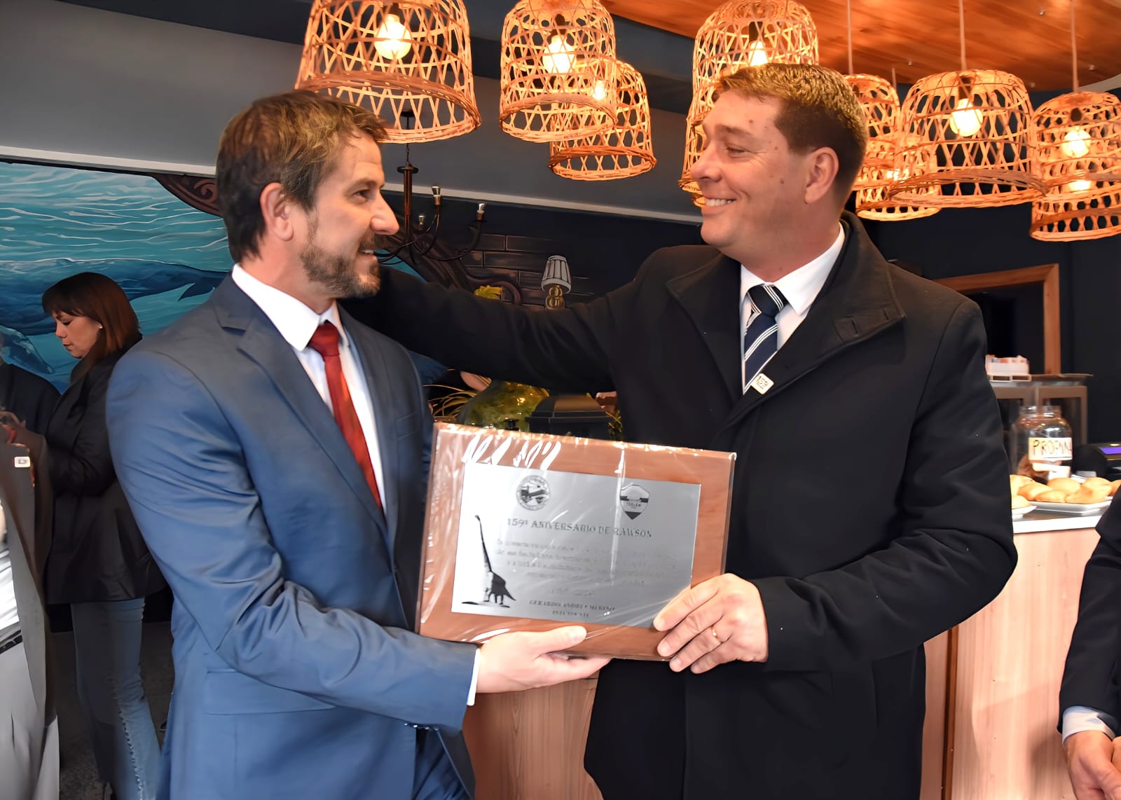 Merino estuvo presente en el aniversario 159 de Rawson