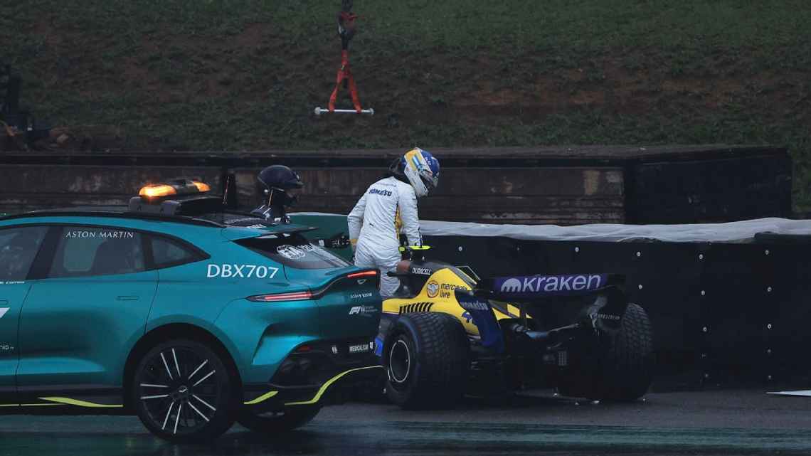 Incertidumbre tras el choque de Colapinto en la clasificación: Se define si correrá en el GP de Brasil