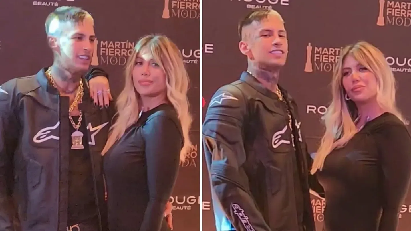 Wanda Nara y L-Gante se mostraron juntos en los Martín Fierro de Moda