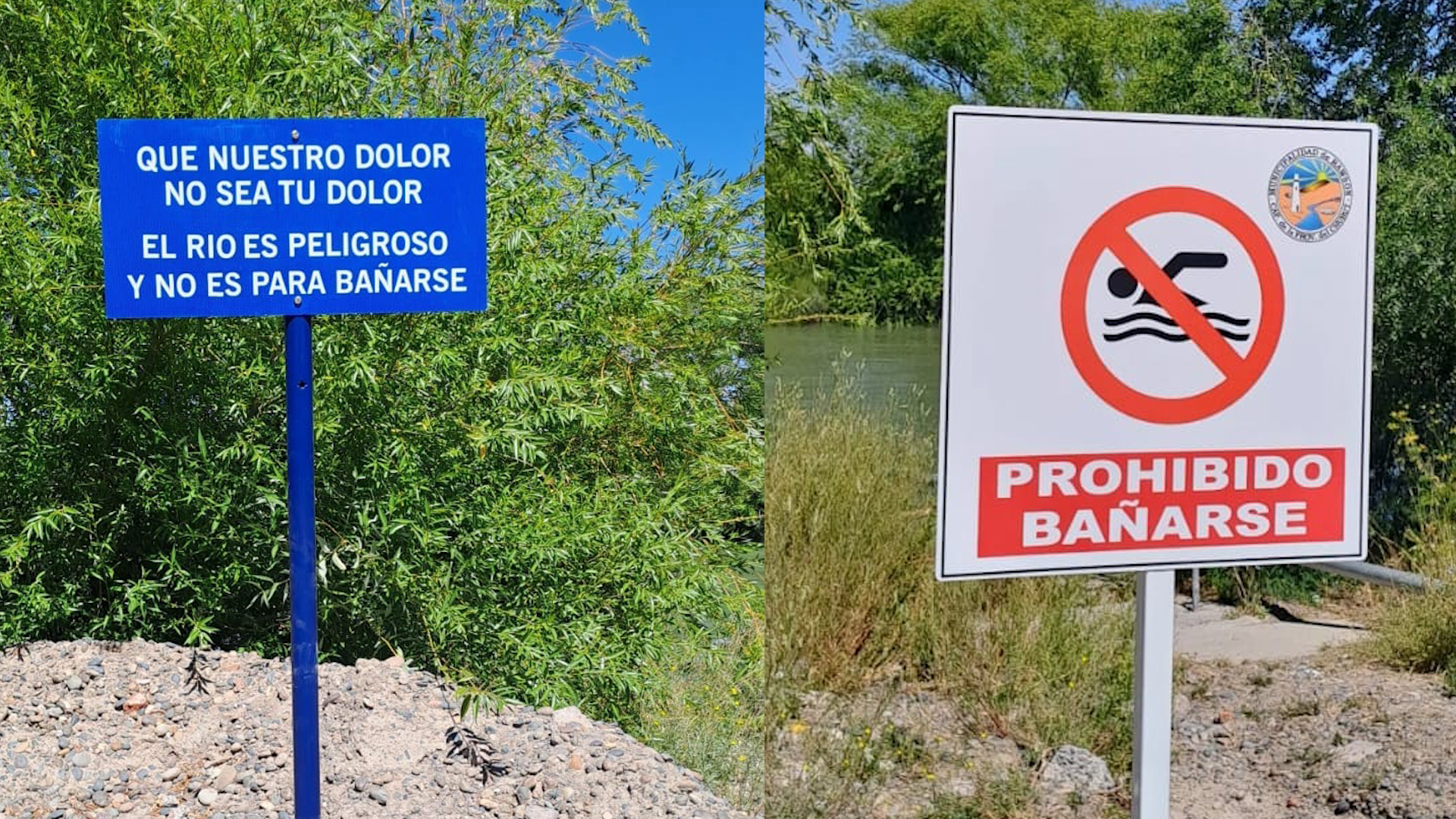 El municipio de Trelew reiteró que está prohibido bañarse en el río Chubut