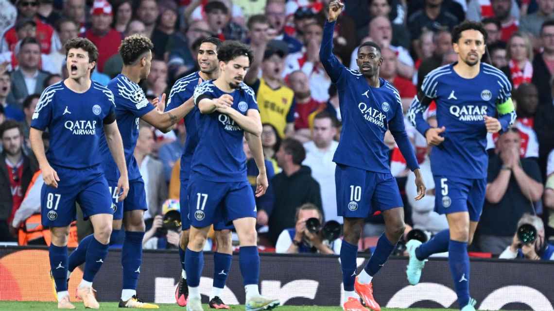 PSG venció al Arsenal por la ida de las semifinales de la Champions League