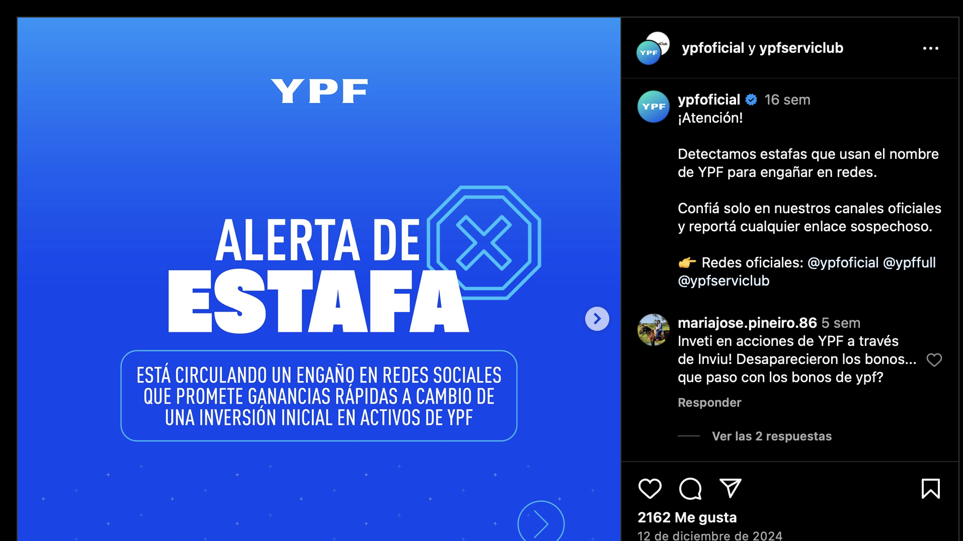 Chubut: Advierten por una nueva modalidad de estafa virtual a través de acciones de YPF