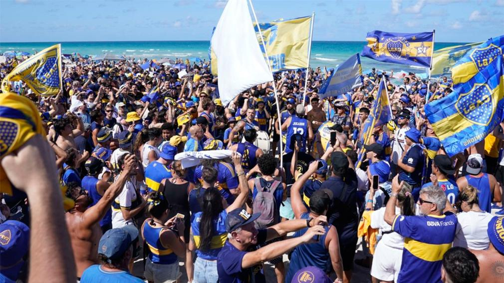 Infantino elogió el multitudinario banderazo de Boca: “Me encantó ver como los hinchas de Boca Juniors se adueñaron de Miami Beach antes de su estreno”