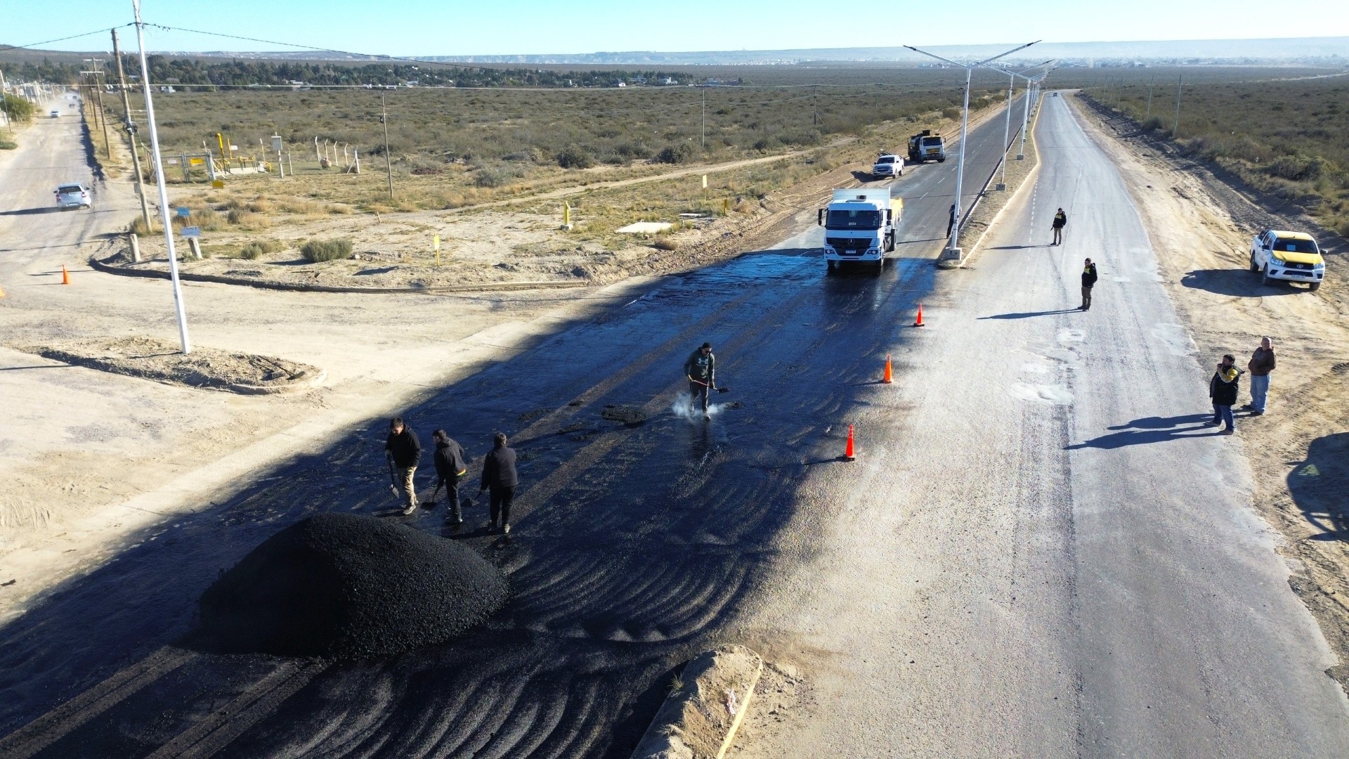 El acceso al barrio Solanas en Puerto Madryn fue renovado