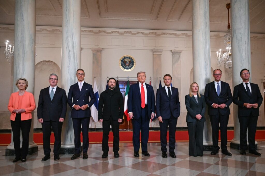 Líderes europeos y Zelenski se reunieron con Trump en Washington