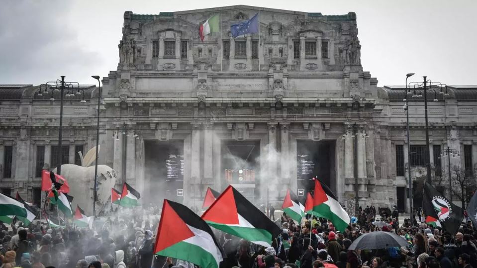 Mayor sindicato de Italia organizó huelga nacional en solidaridad con palestinos