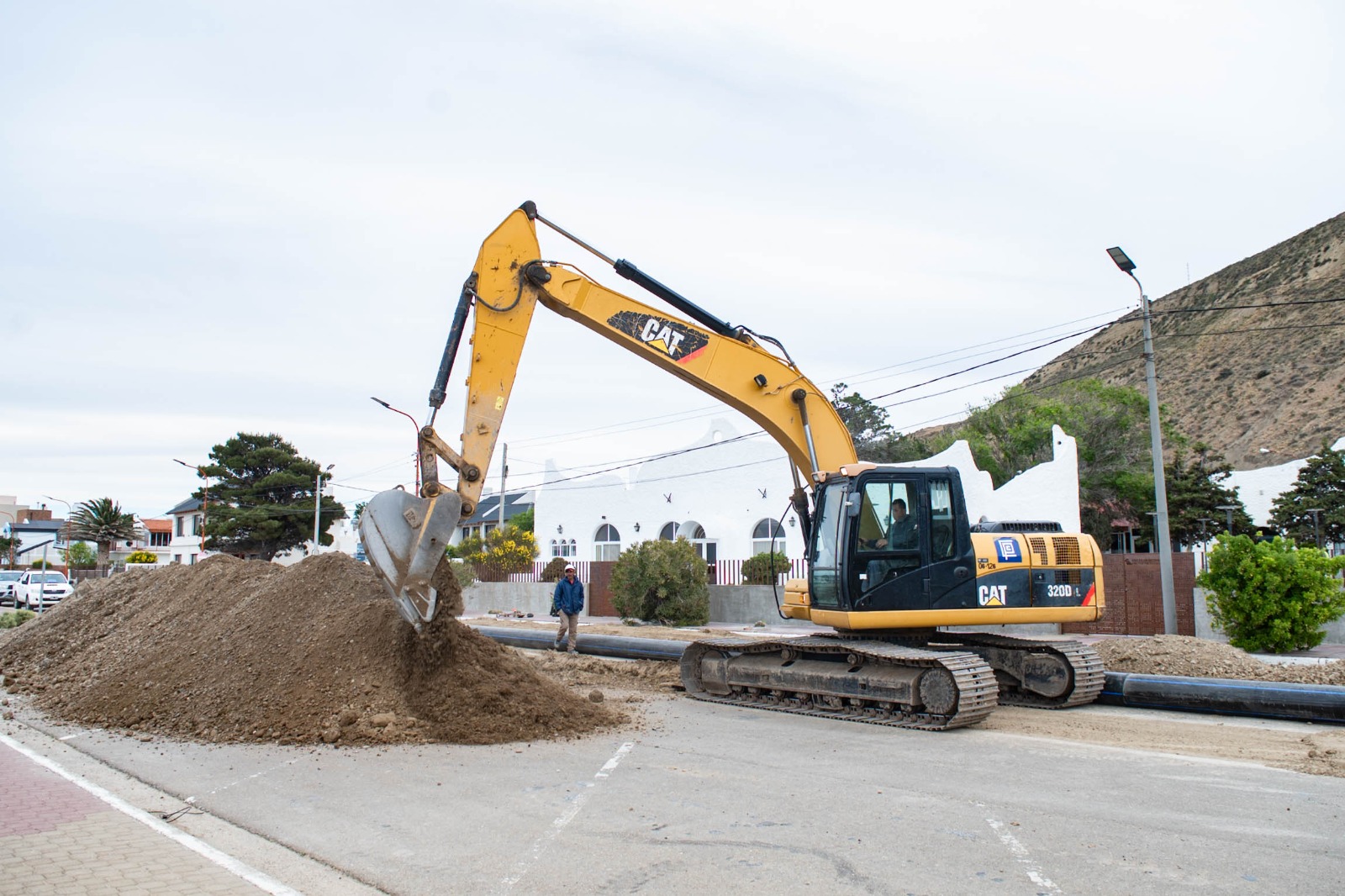 Rada Tilly: Avanza la ampliación de la Planta de Tratamiento de Efluentes Cloacales