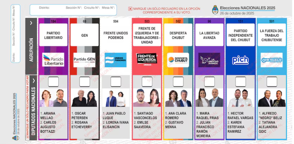 Elecciones en Chubut: Cómo será la Boleta Única de Papel y los pasos para votar con el nuevo sistema