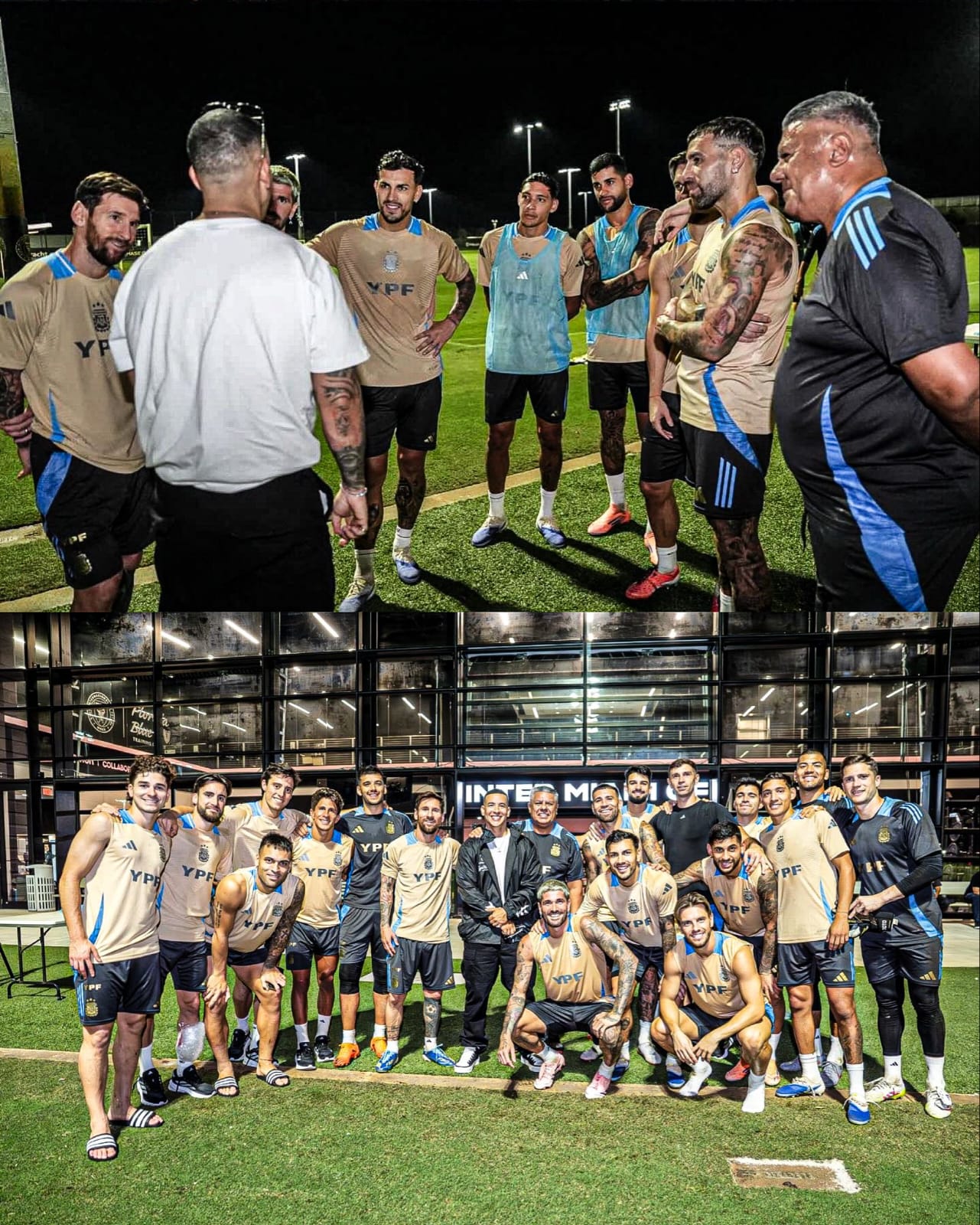Invitado de lujo: Daddy Yankee estuvo en el entrenamiento de la Selección