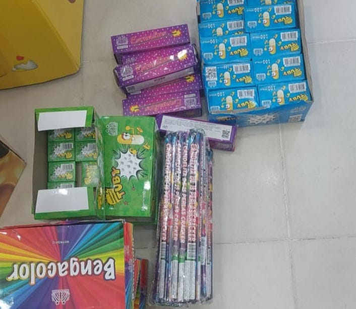 La Municipalidad de Rawson realiza inspecciones en comercio junto a la Policía por la venta de pirotecnia