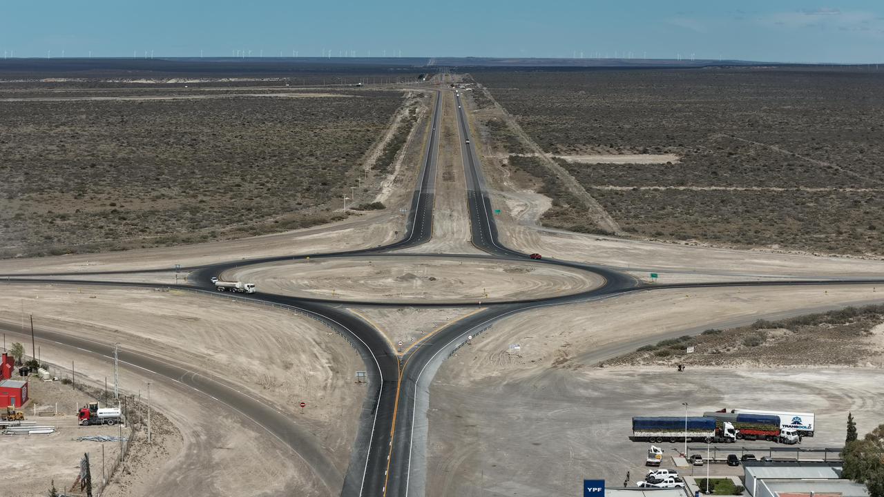 Ruta 3: Con la rotonda de acceso a Puerto Madryn, Provincia culmina la segunda etapa de una obra demorada por más de dos décadas