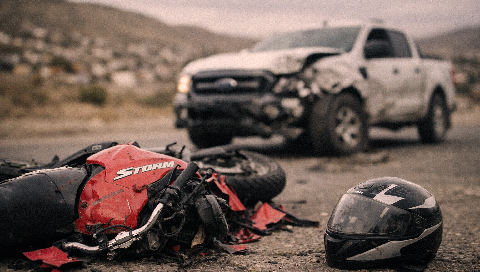 Comodoro: Chocó a una moto con su camioneta y deberá pagar los gastos médicos de por vida