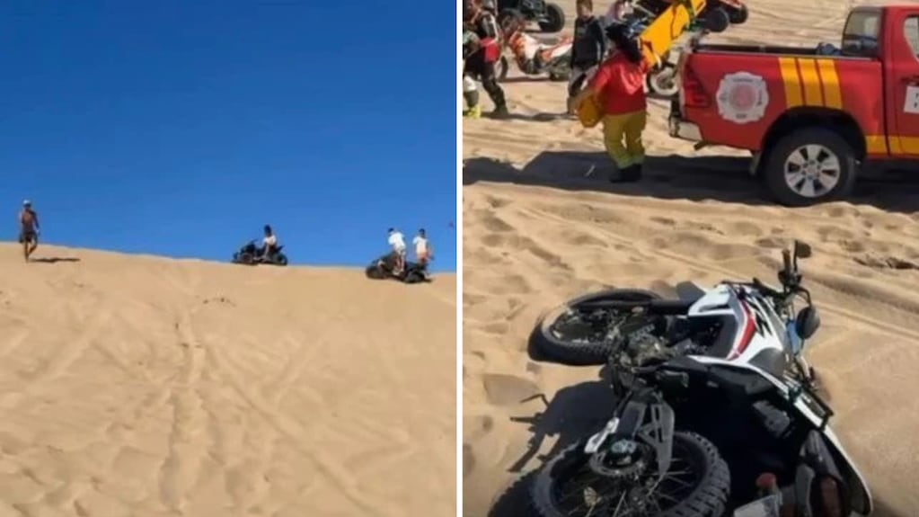Tragedia en Villa Gesell: Un hombre de 28 años murió tras caer con su moto en un médano