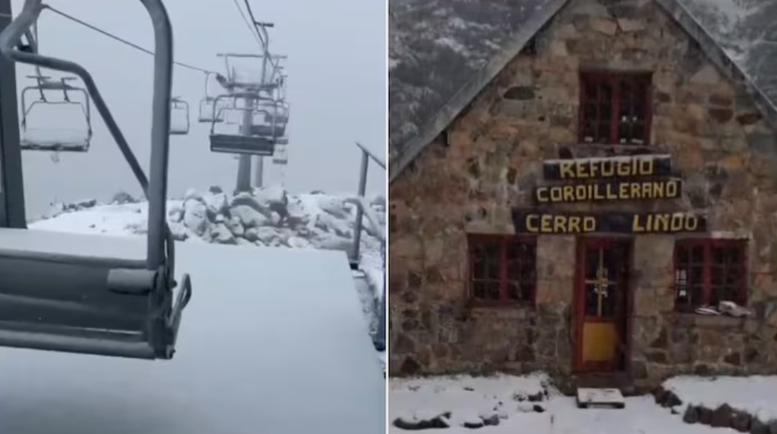 Una sorpresiva nevada en pleno verano tiñó de blanco las cumbres de Bariloche y El Bolsón