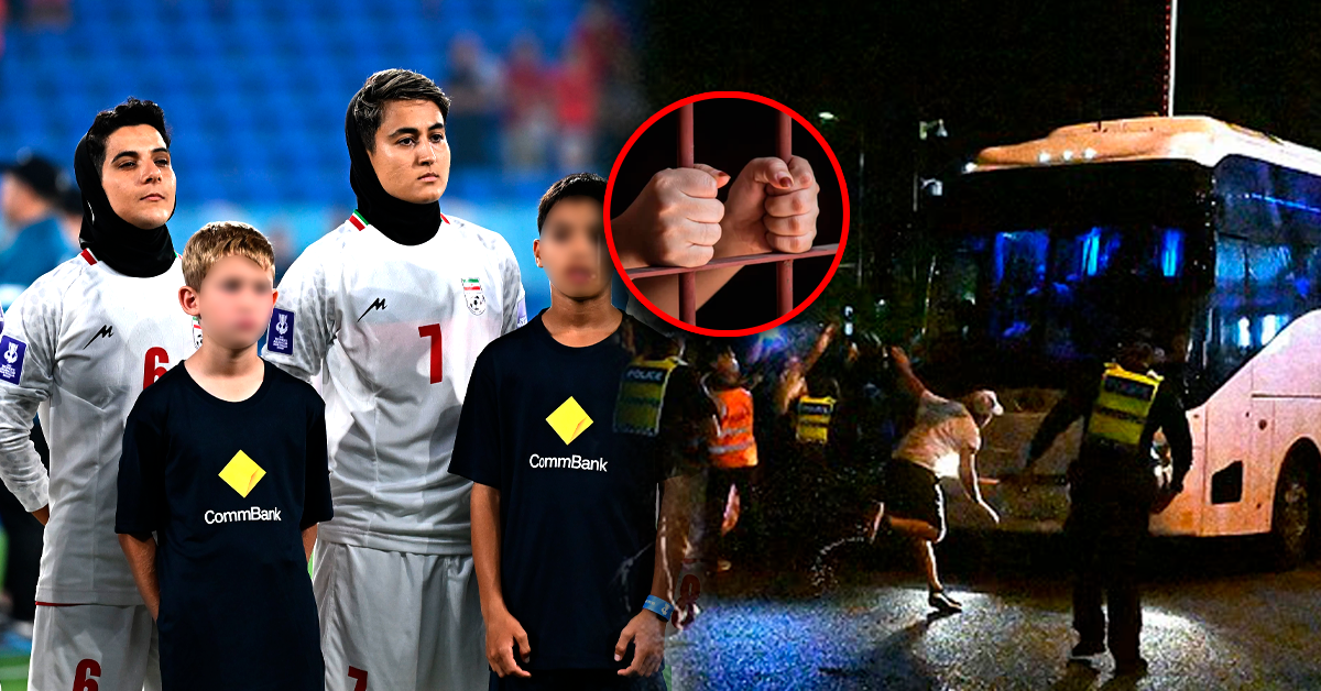 Intentaron frenar el micro de la selección femenina de Irán para evitar que sus jugadoras vuelvan de Australia