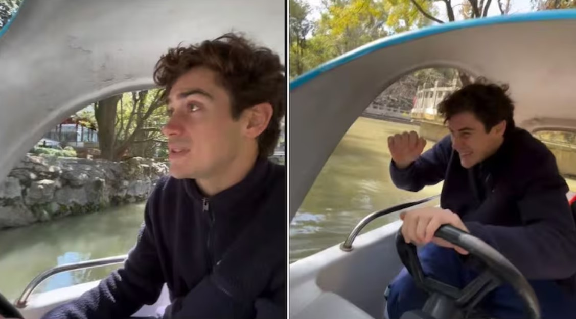 Colapinto chocó una lancha en China durante un paseo por un río