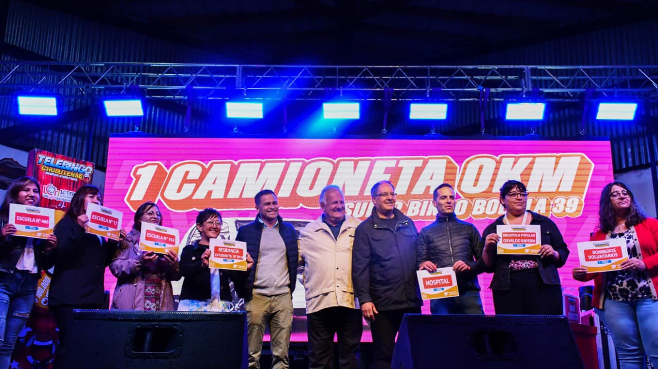 El Telebingo Chubutense volvió a Tecka después de más de 15 años y un vecino de Trelew se quedó con $ 20 millones