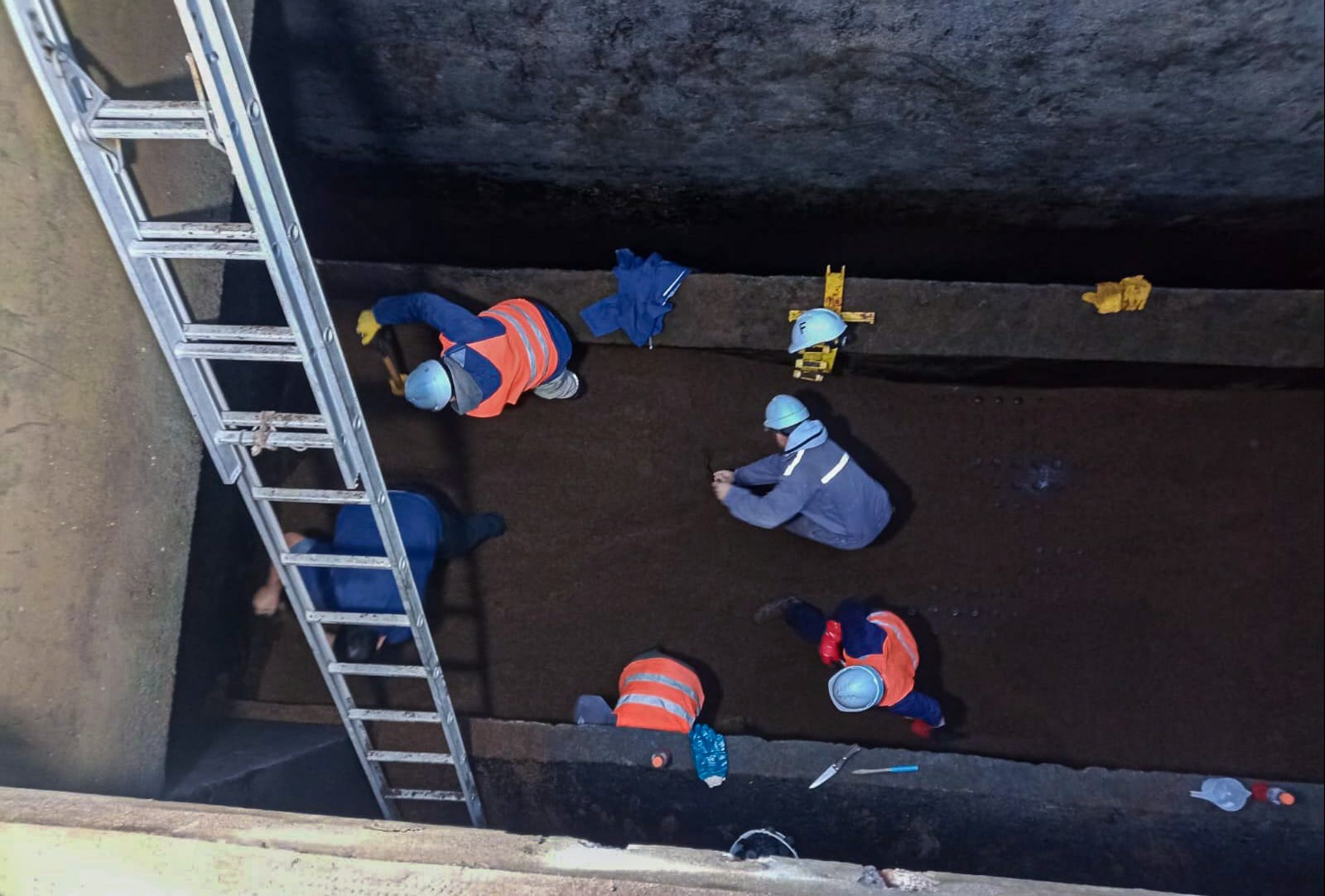La Cooperativa de Rawson realiza trabajos de acondicionamiento en la Planta Potabilizadora