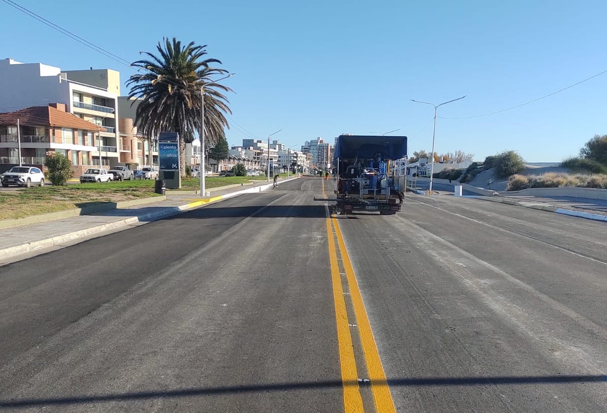 Provincia realiza trabajos de mejoramiento en la rambla del Boulevard Brown de Puerto Madryn
