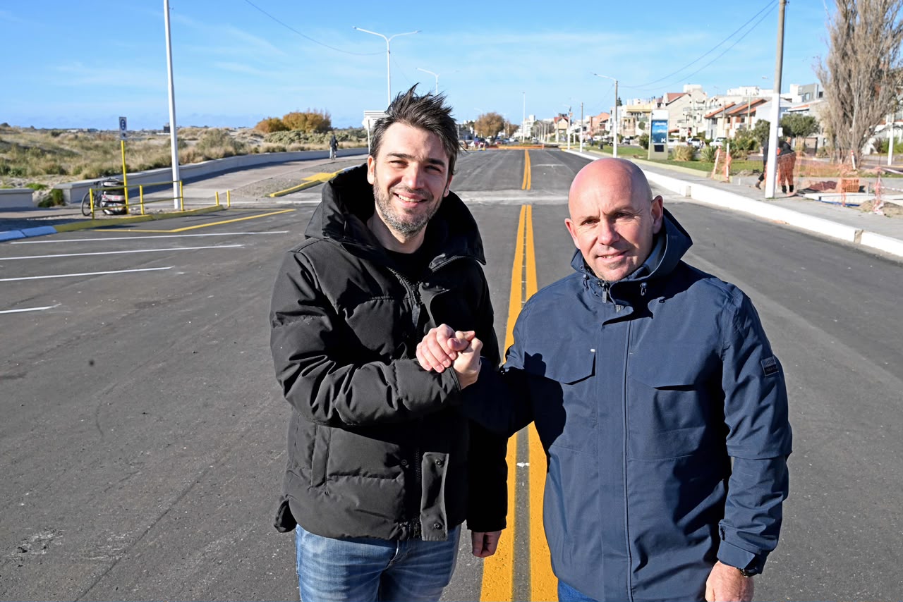 Torres y Sastre recorrieron la obra del boulevard Brown, que quedará habilitada este jueves