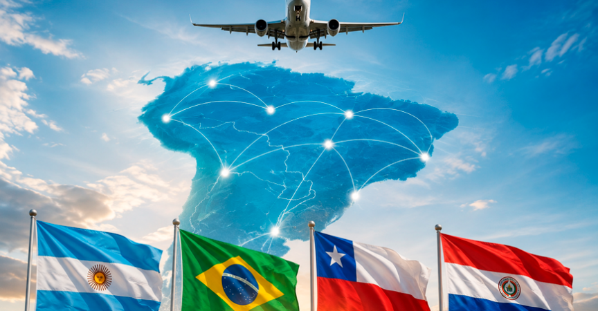 Argentina, Brasil, Chile y Paraguay avanzan con un acuerdo para habilitar vuelos sin restricciones entre sus países