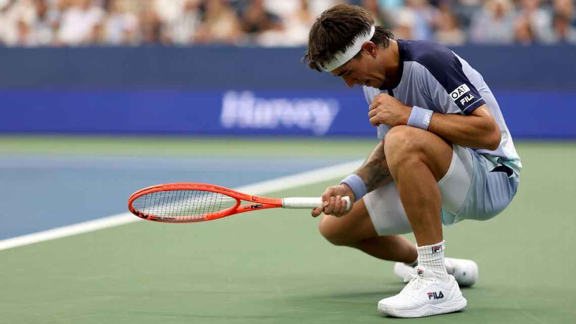 Comesaña quedó al borde de la hazaña y cayó ante Cobolli en el US Open