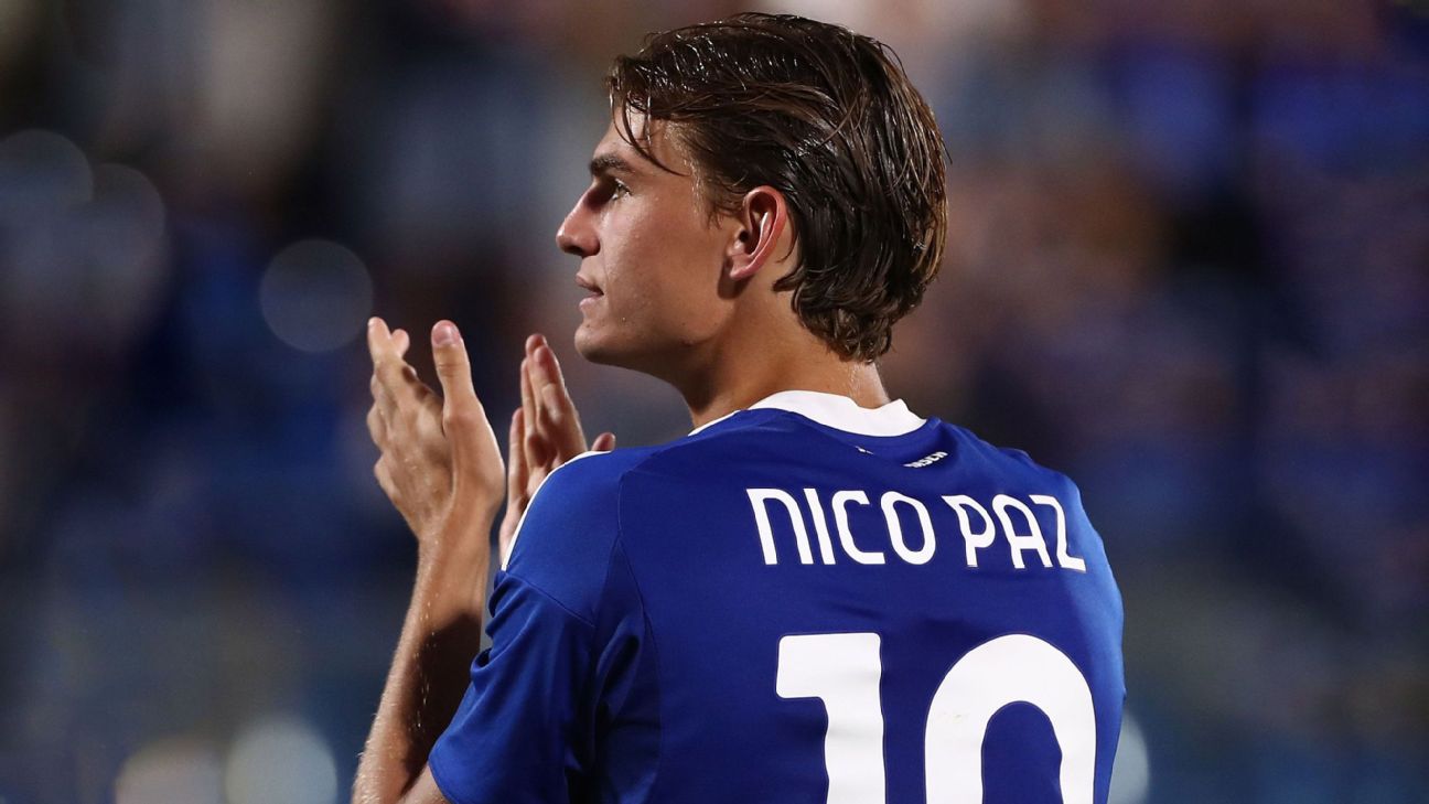 Nico Paz fue elegido como el mejor jugador joven de la temporada en la Serie A de Italia