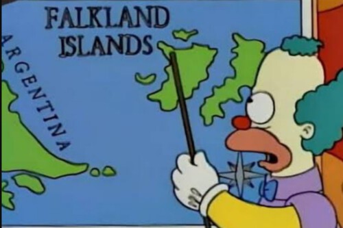 Telefe eliminó una escena de “Los Simpson” que mencionaba las Malvinas